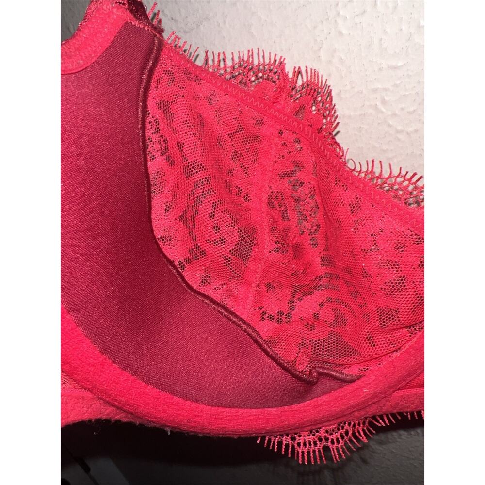 Body by Victoria Secret Dream Angel Push Up Bra Without Padding Red 32D - Picture 11 of 13